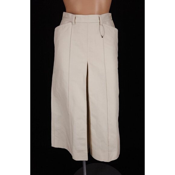 Lemaire Linen Pleated Shorts Size 34 2 XS Womens Off-White Culotte $640 - Picture 2 of 16